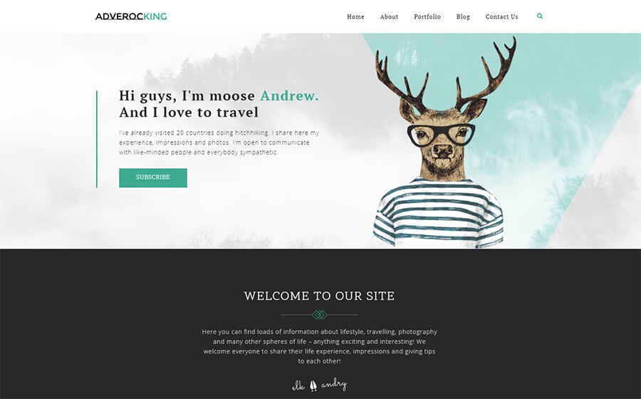 The Adverocking Elementor theme.
