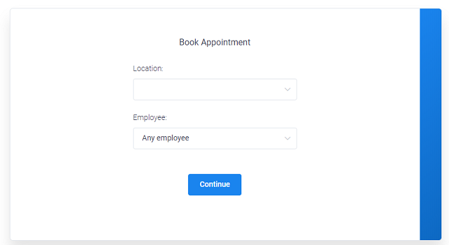 Amelia booking form