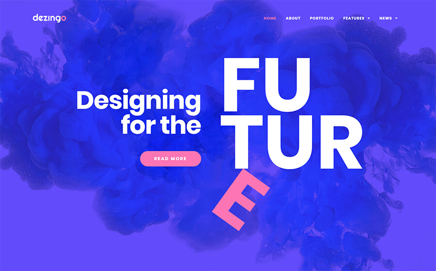 The Dezingo Elementor theme.