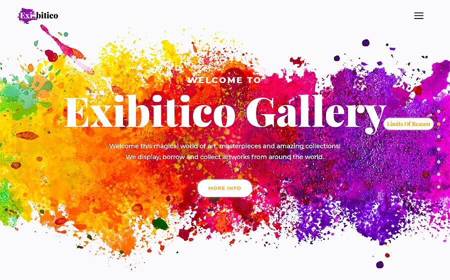 The Exibitico Elementor theme.