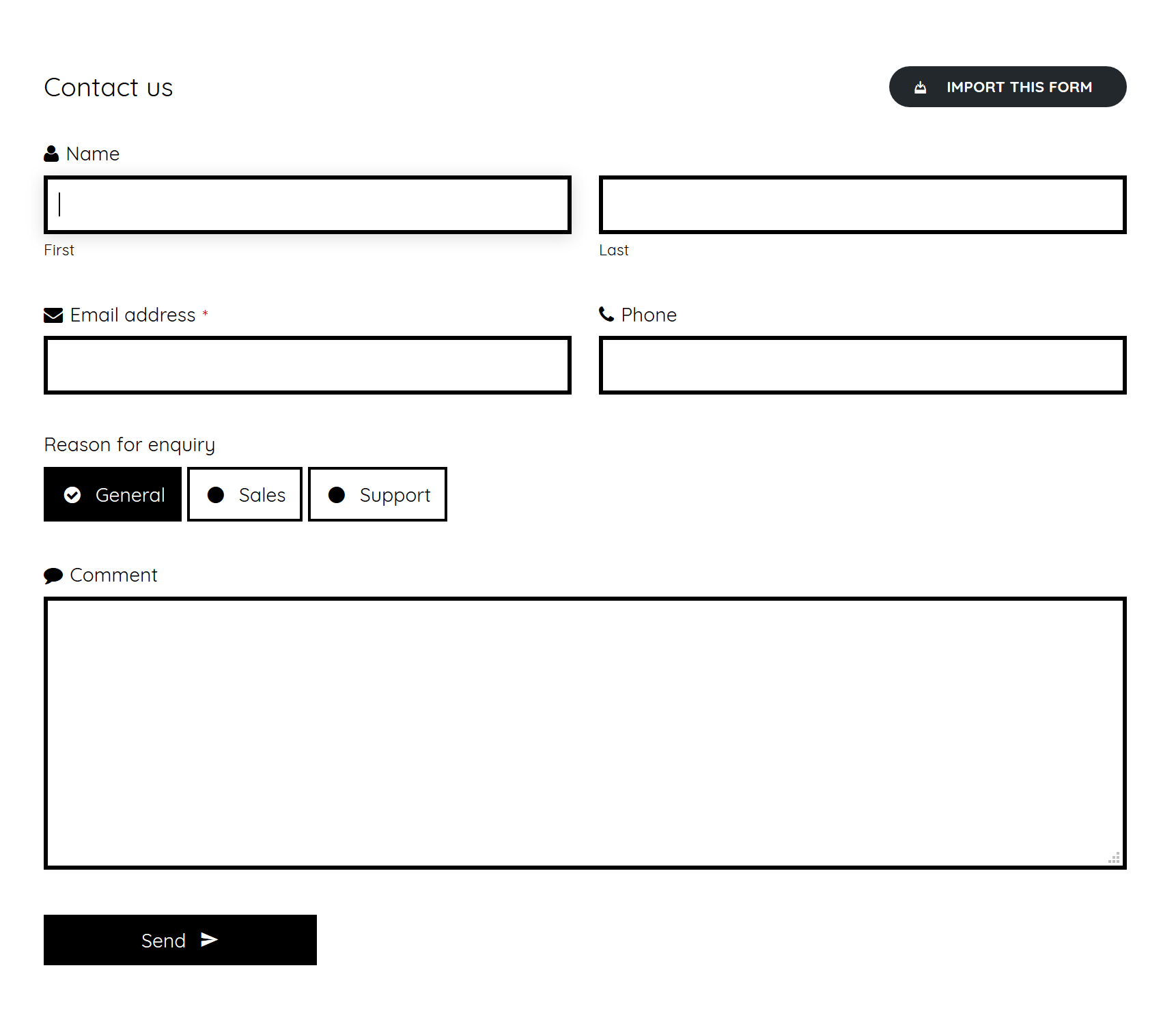 The Quform Hollow theme.