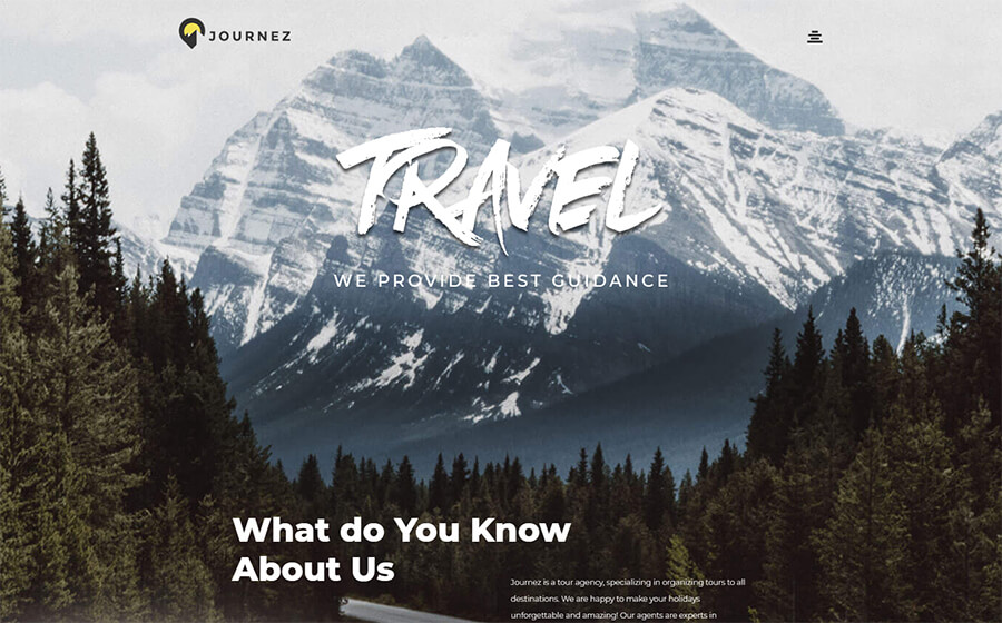 The Journez Elementor theme.