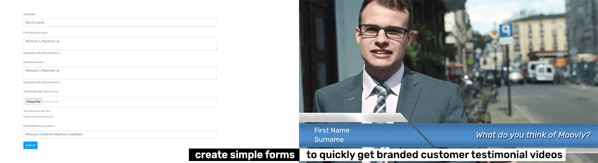 An example of a Moovly video created from a template.