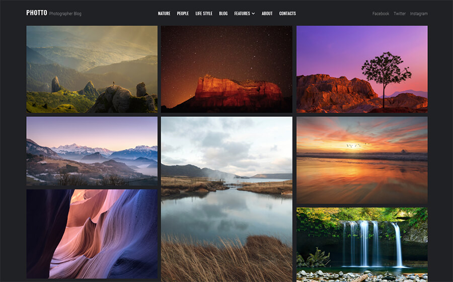 The Photto Elementor theme.