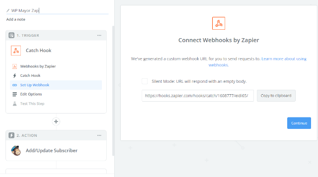Zapier webhook