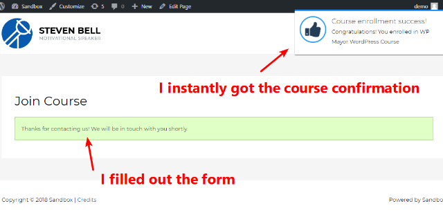 Example of success