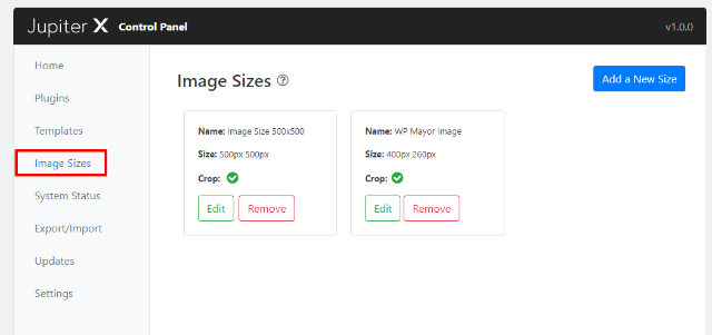 images sizes