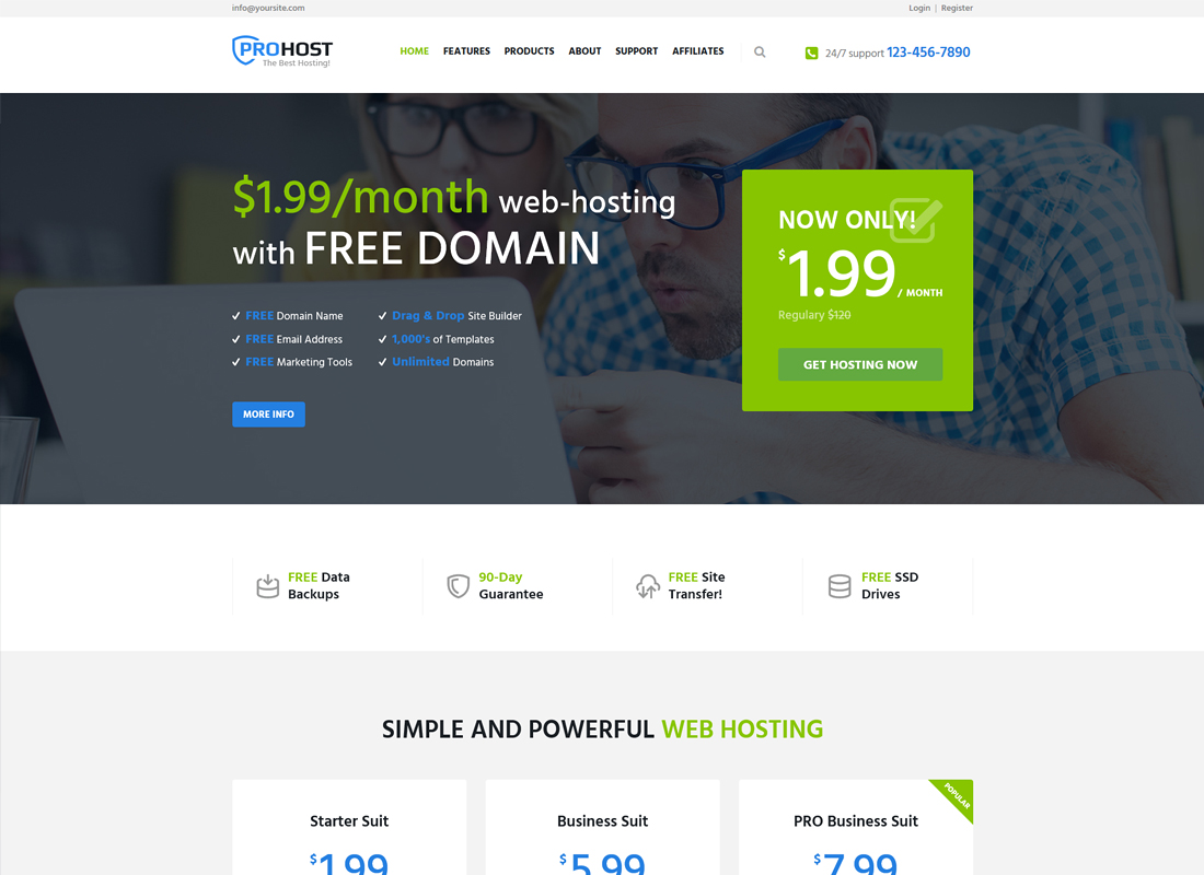ProHost | A Trendy Hosting & Technology WordPress Theme