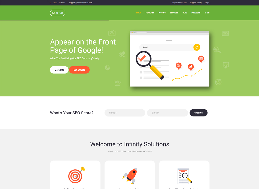 SEOHub | A Colorful SEO & Marketing WordPress Theme