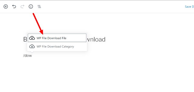 wp file download gutenberg blocks