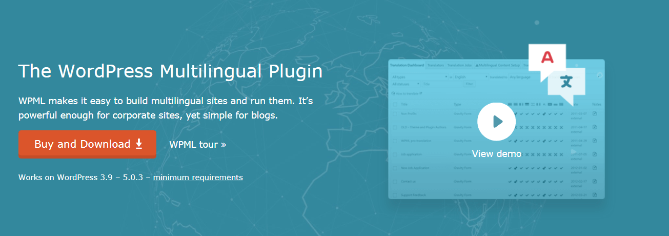 The WPML plugin.