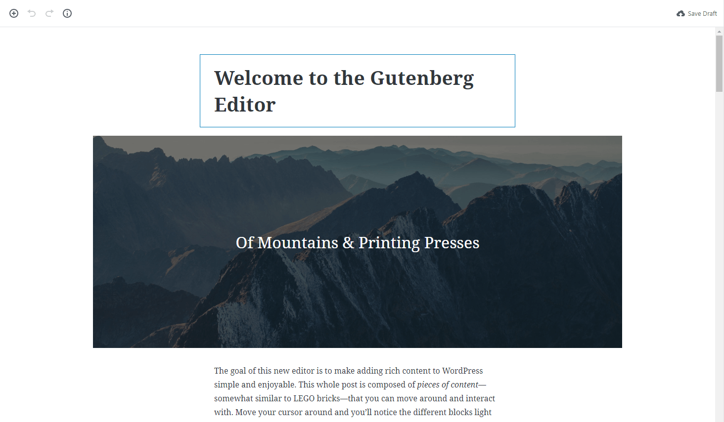 The WordPress block editor.