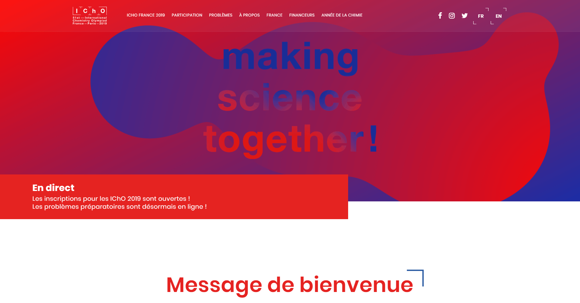 The 2019 International Chemistry Olympiad website.