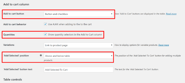 Configure add to cart functionality