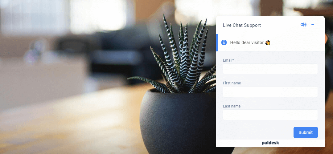 A Paldesk chat widget.