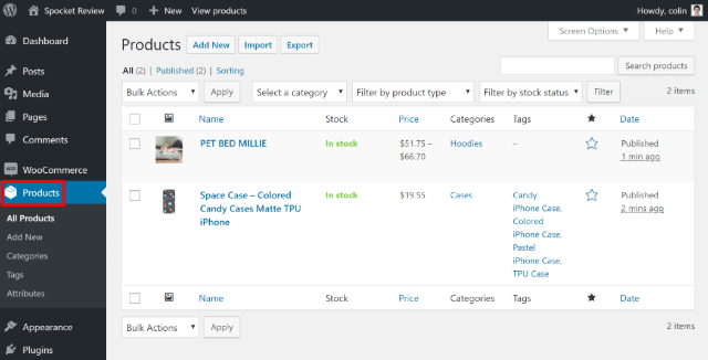 Product in WOocommerce