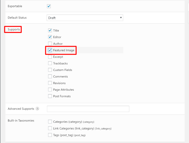 Add featured image support