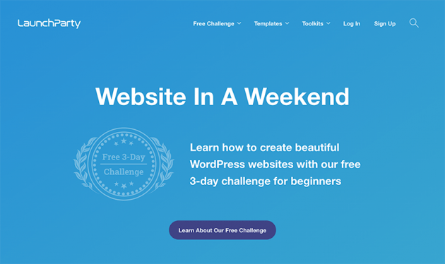 LaunchParty: Website in a weekend