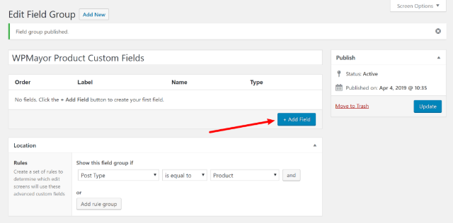 Add your WooCommerce custom fields