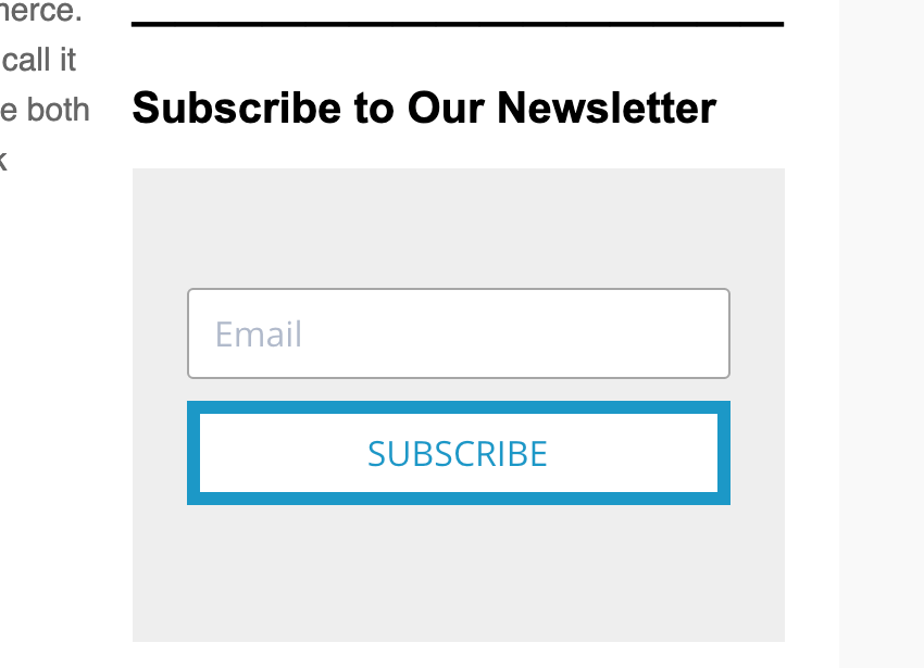 The WPMayor email subscription form.