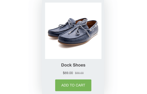 An example of a Shopify button.