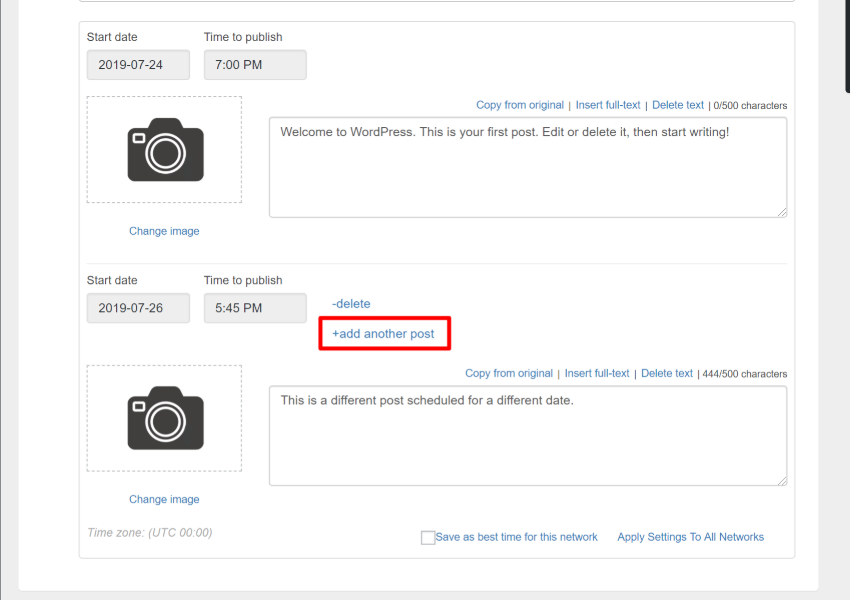 Create multiple posts