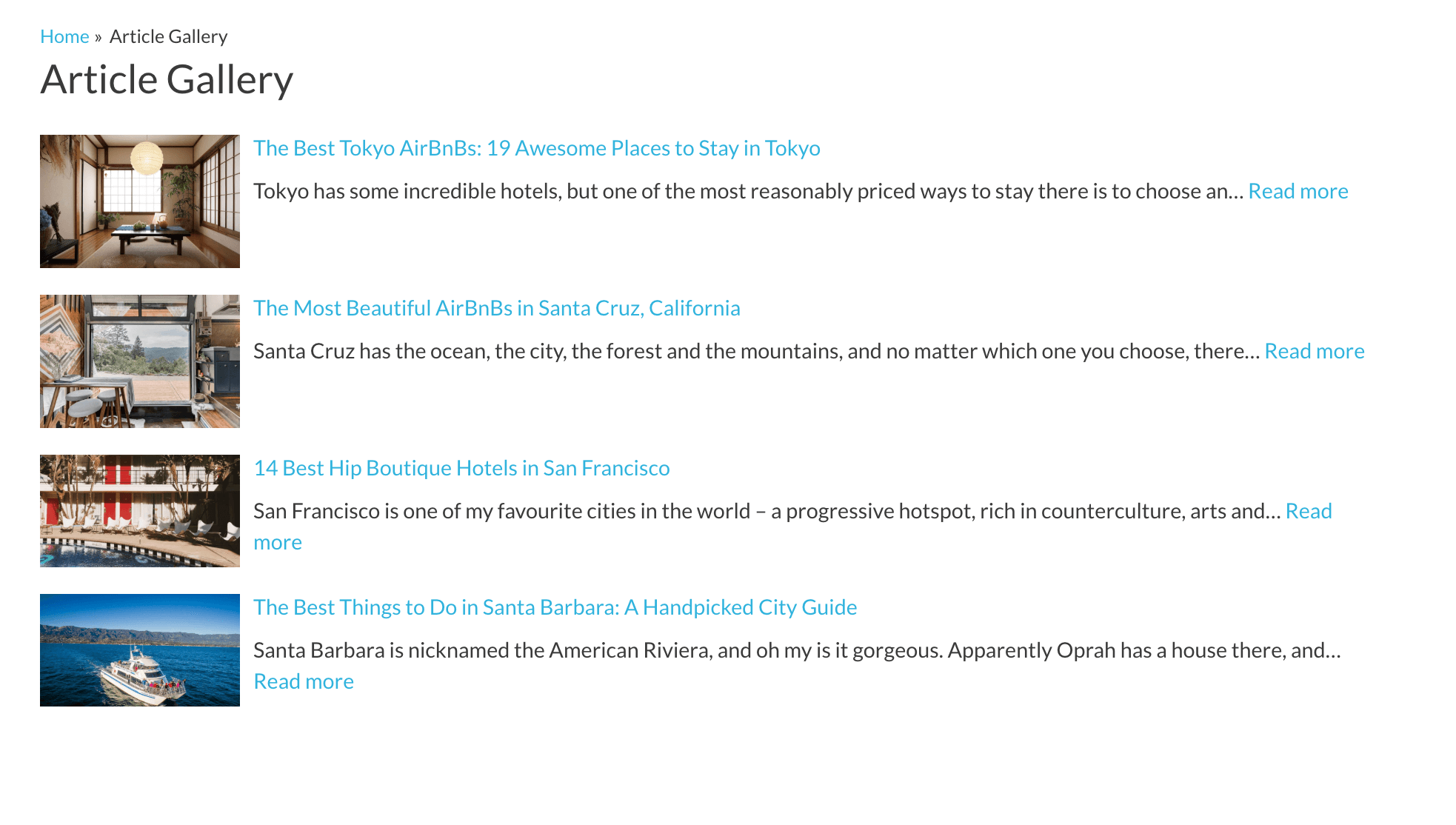 The Excerpts & Thumbnails WP RSS Aggregator template.