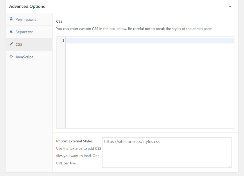 Custom CSS