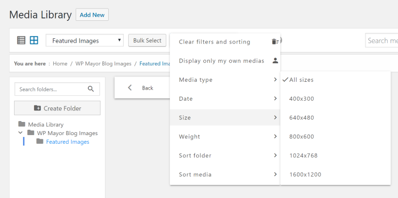 Sort and filter