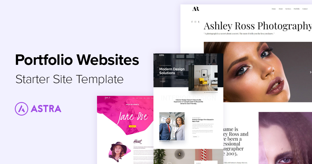 Astra One Page Portfolio WordPress Themes