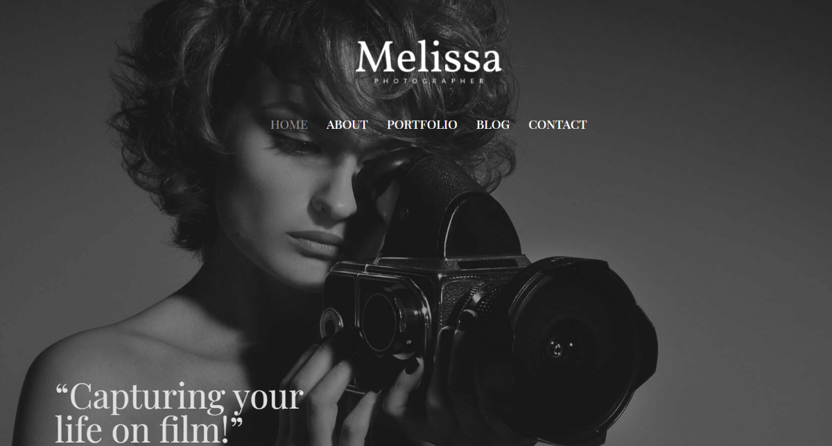 Melissa One Page Portfolio WordPress Themes