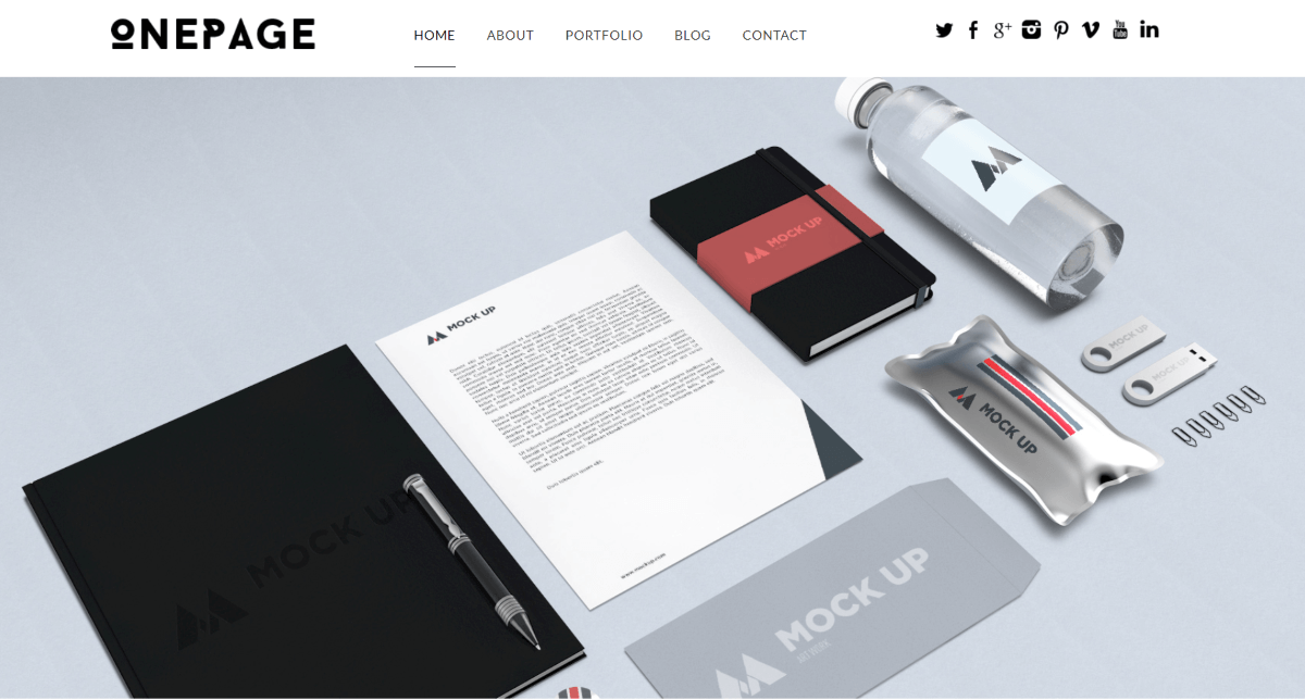OnePage One Page Portfolio WordPress Themes