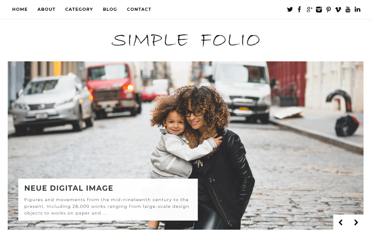 Simple Folio One Page Portfolio WordPress Themes