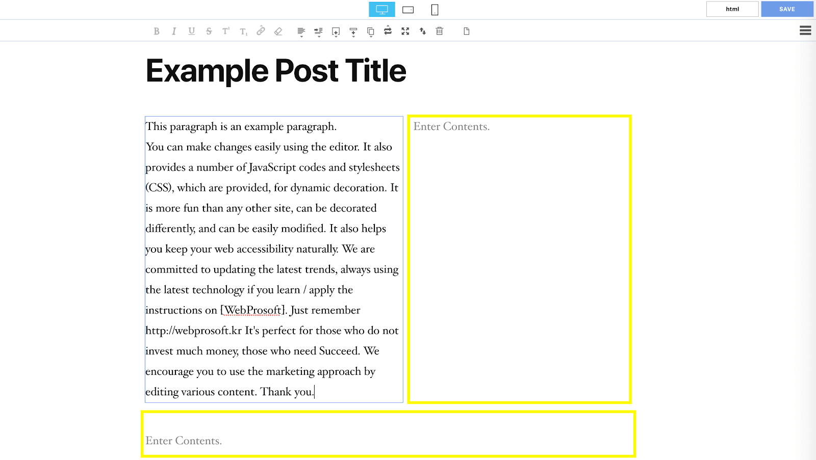 Adding a column or a row.