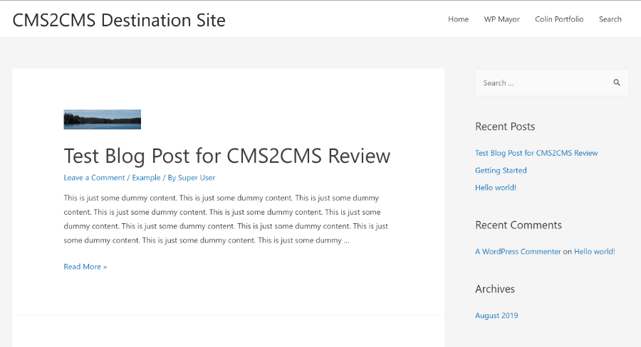 Migration on WordPress