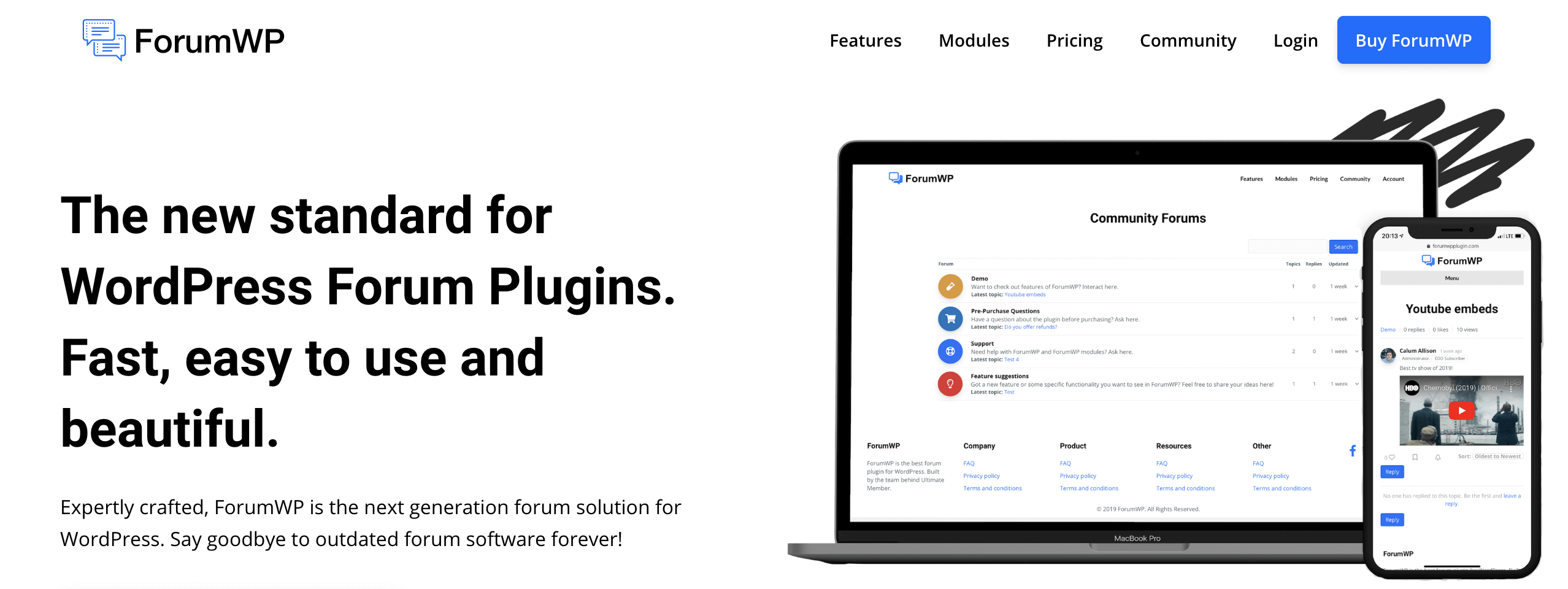 The ForumWP plugin.