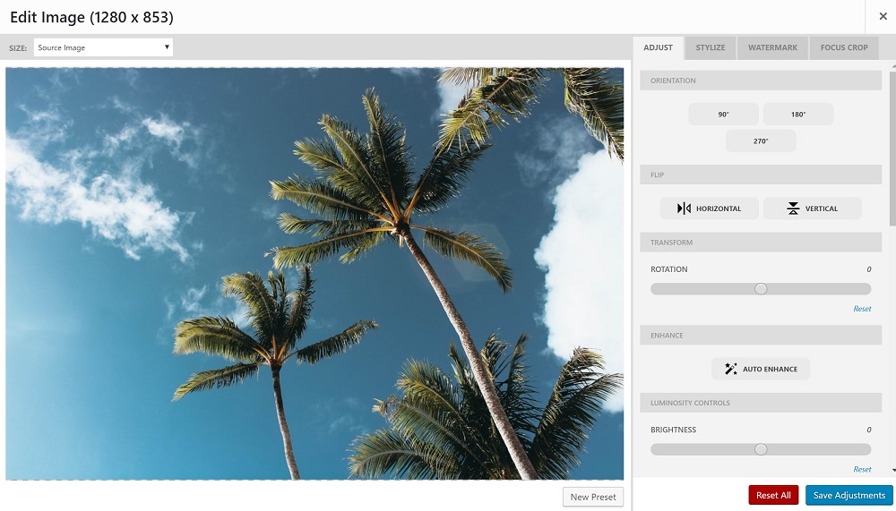 Advanced image editor
