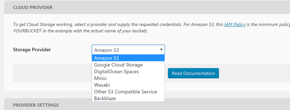 Cloud storage options