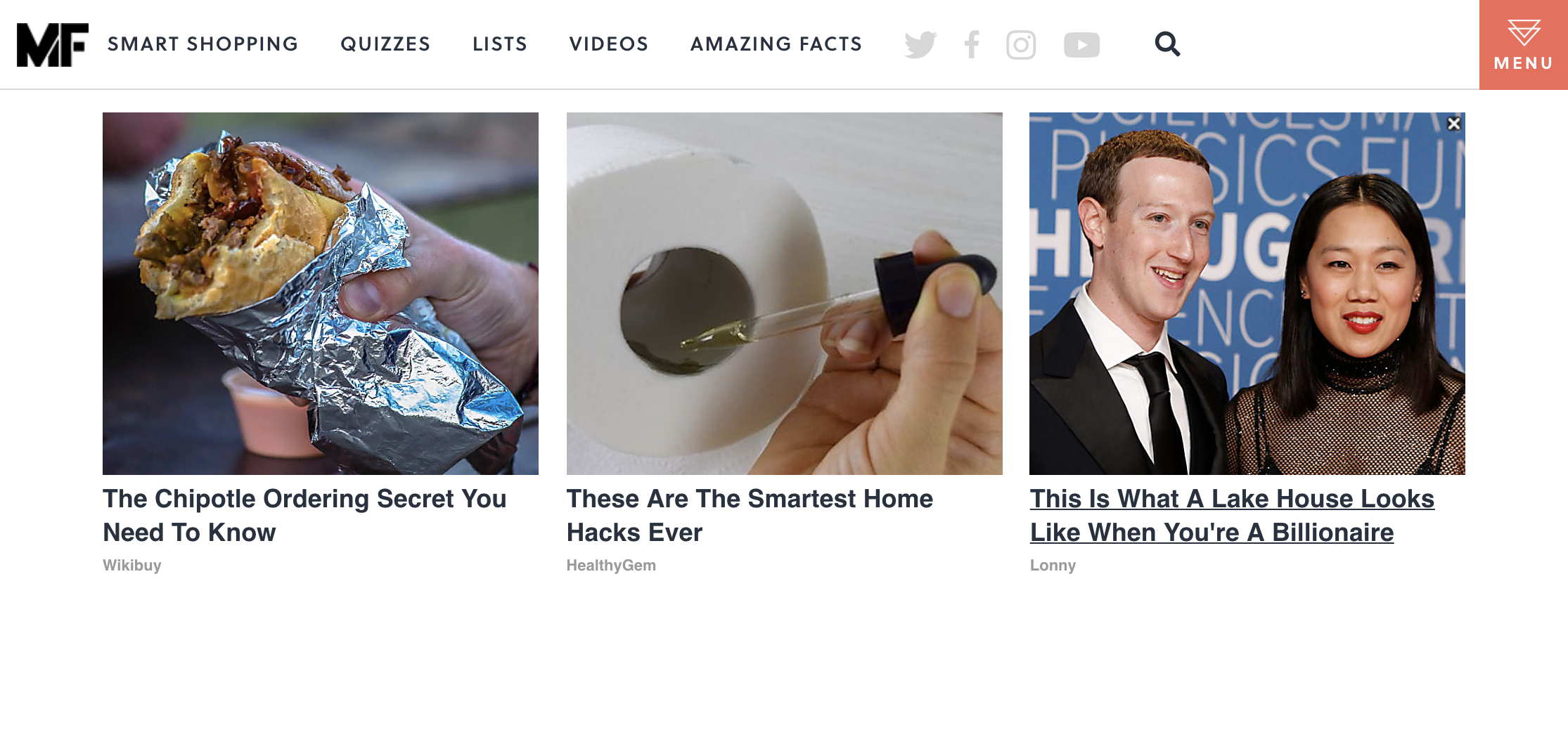 Source citations on curated posts from Mental Floss.