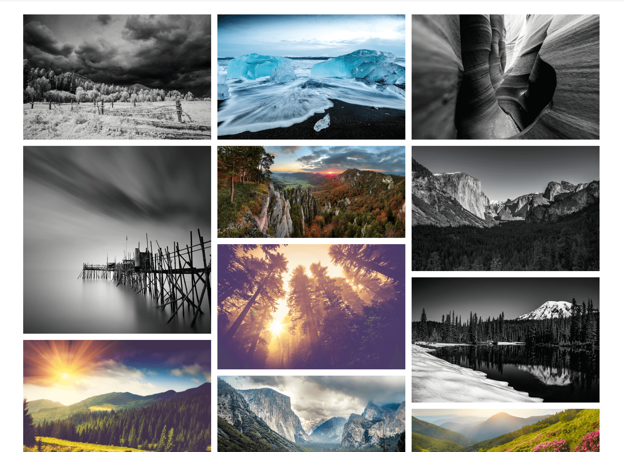 A masonry tile gallery made with NextGEN Plus.