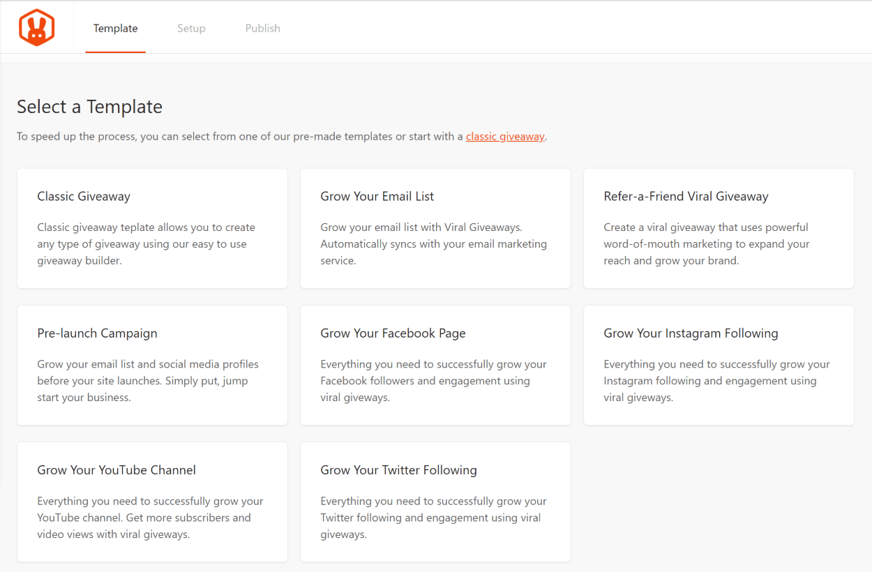 RafflePress templates