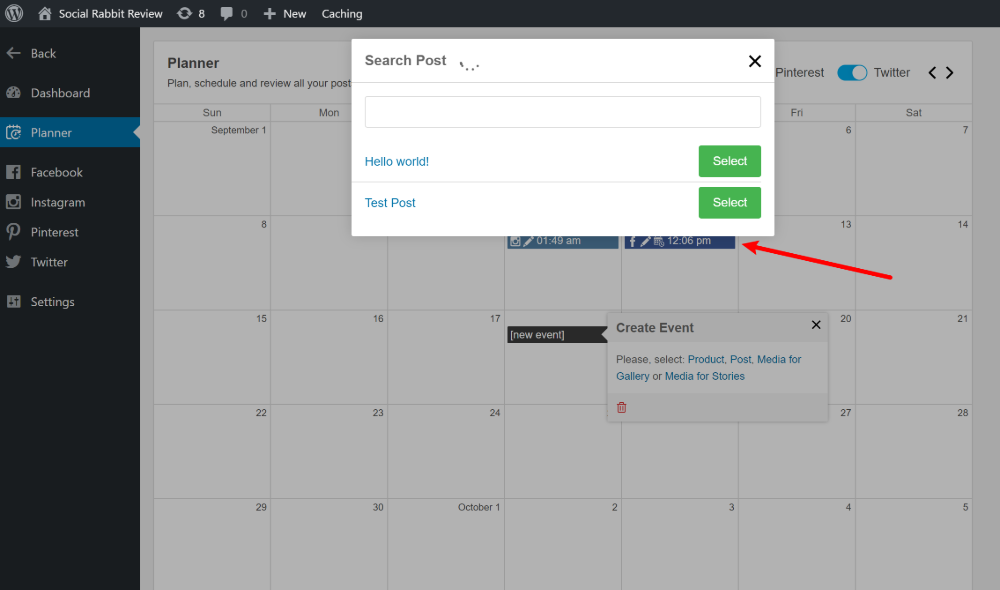 Calendar view