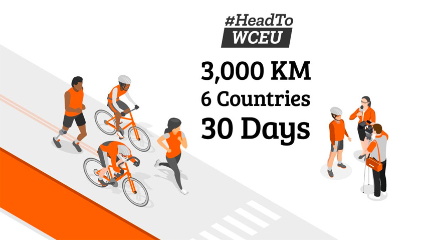 #HeadtoWCEU 3,000km 6 countries 30 days