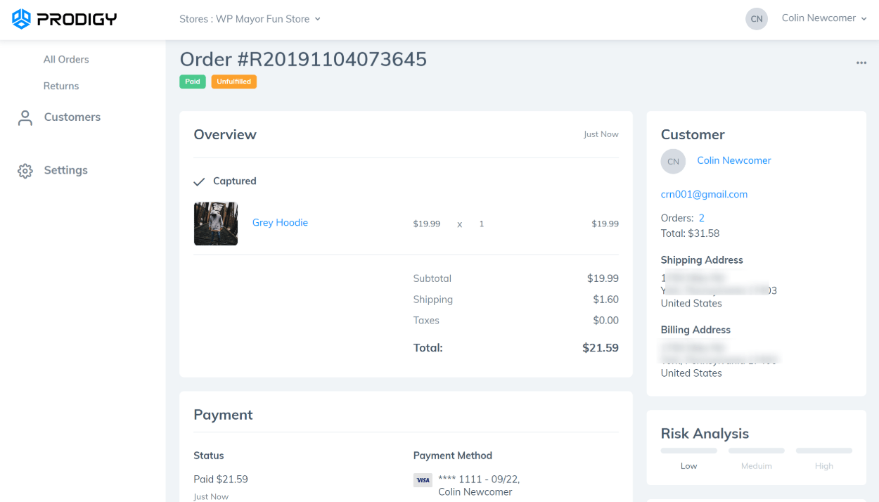 Order fulfillment