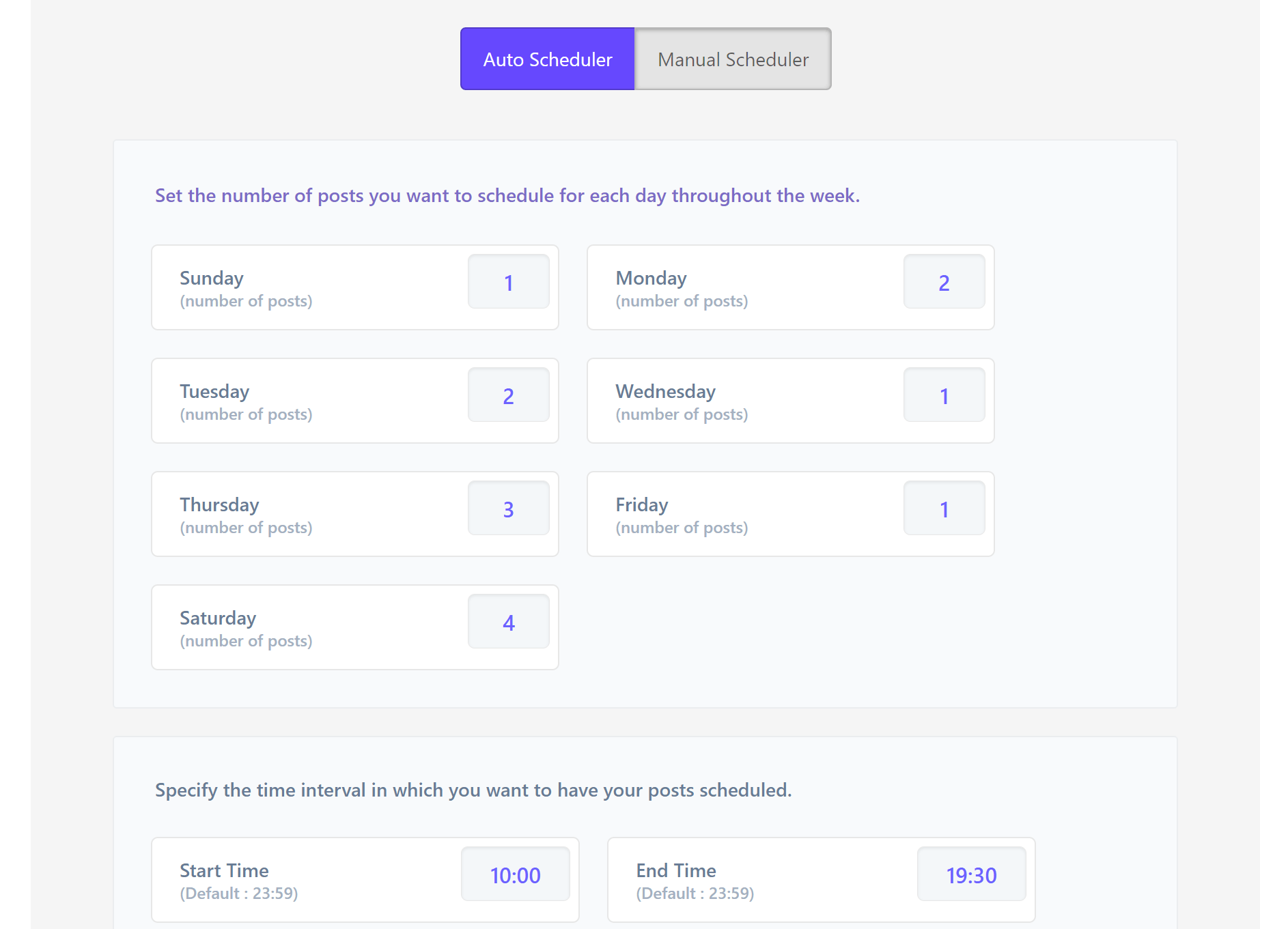 Automatic scheduler