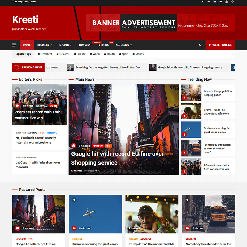 Kreeti - Clean and Elegant Responsive WordPress Theme