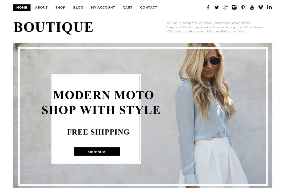 Boutique Beauty WordPress eCommerce Themes