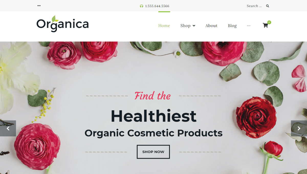 Organica Beauty WordPress eCommerce Themes