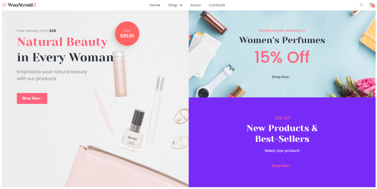 Woostroid2 Beauty WordPress eCommerce Themes