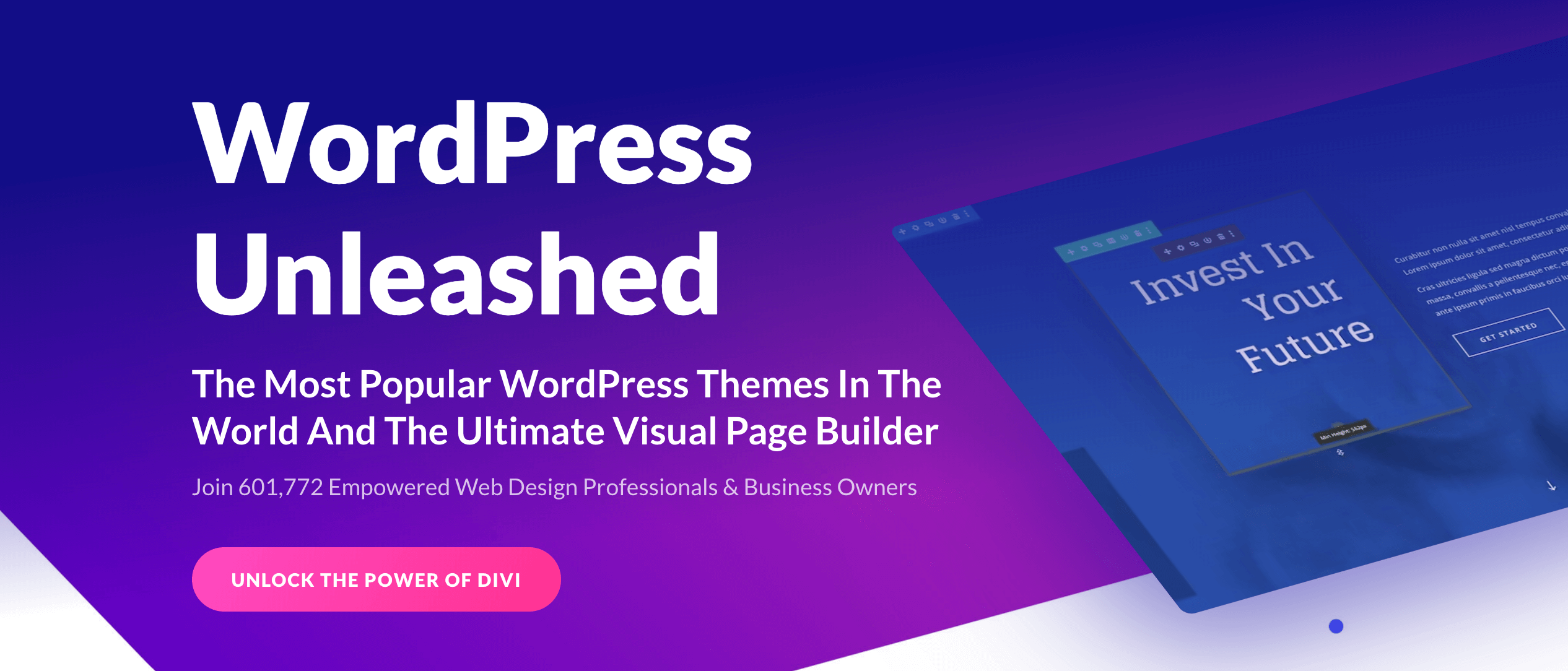 The Elegant Themes homepage.